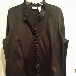 Chico’s NWOT Ruffle Trim Blouse Sz 3/XL